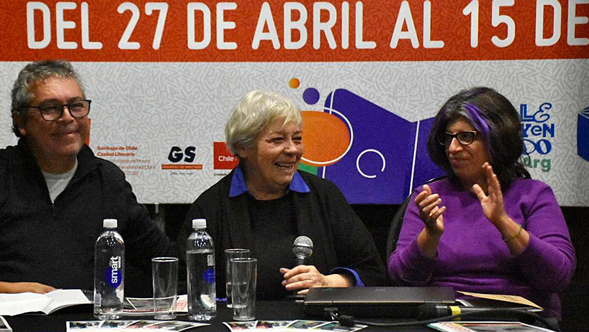 Liliana Herrero en la Feria del Libro, junto a María Pía López