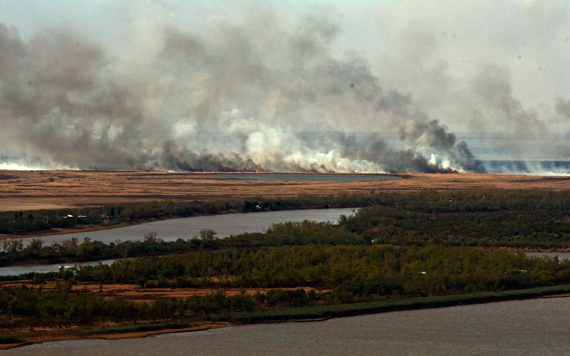 incendios en el delta
