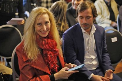 Karina Milei y Santiago Viola. Foto: Fabián Marelli / La Nación