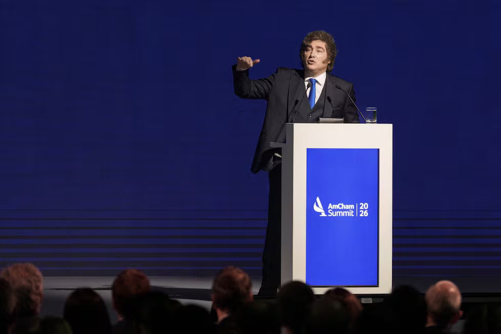 Javier Milei en AmCham, el foro empresario argentino-norteamericano