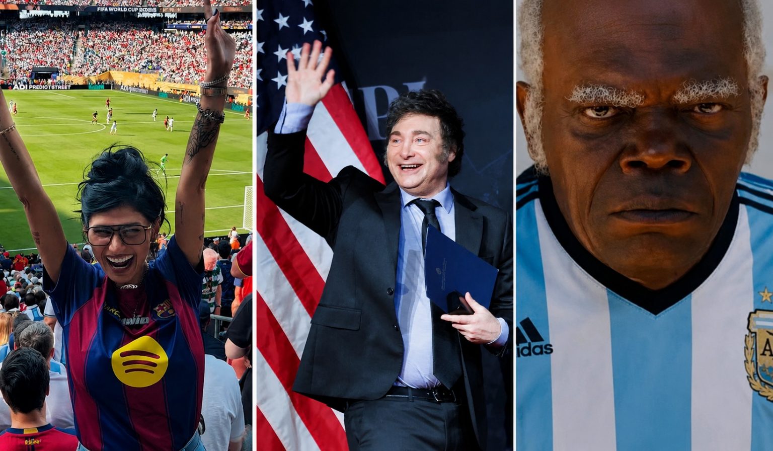 Mia Khalifa, Javier Milei y Samuel Jackson